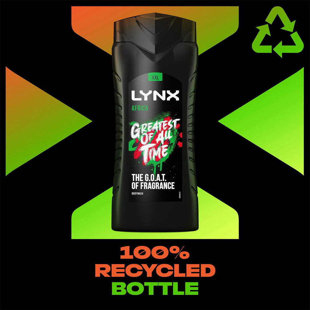 Lynx Africa The G.O.A.T. of Fragrance 12H Refreshing Shower Gel 500ml 4 Pack Image 5