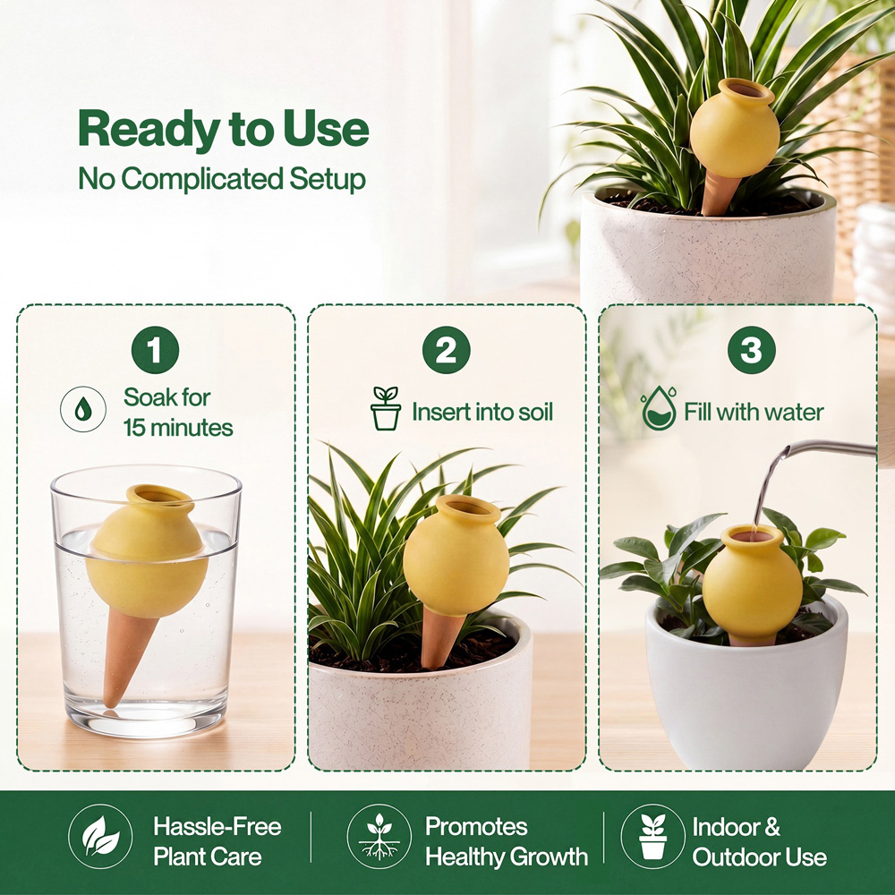 TOQUE Terracotta Self-Watering Plant Spike 8 Pack Image 5