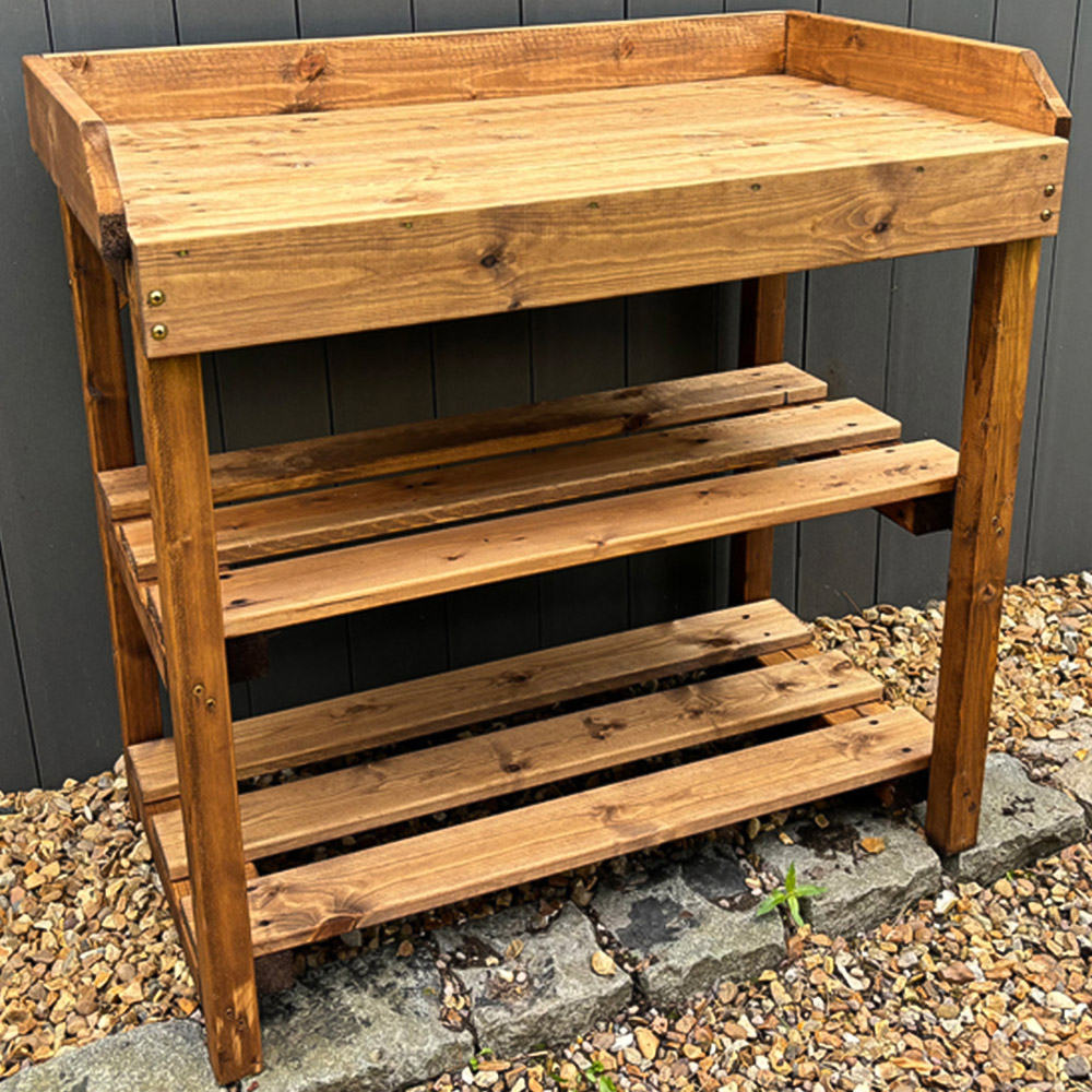 Charles Taylor Deluxe Davenport 3 Shelf Large Utility BBQ Table Image 1