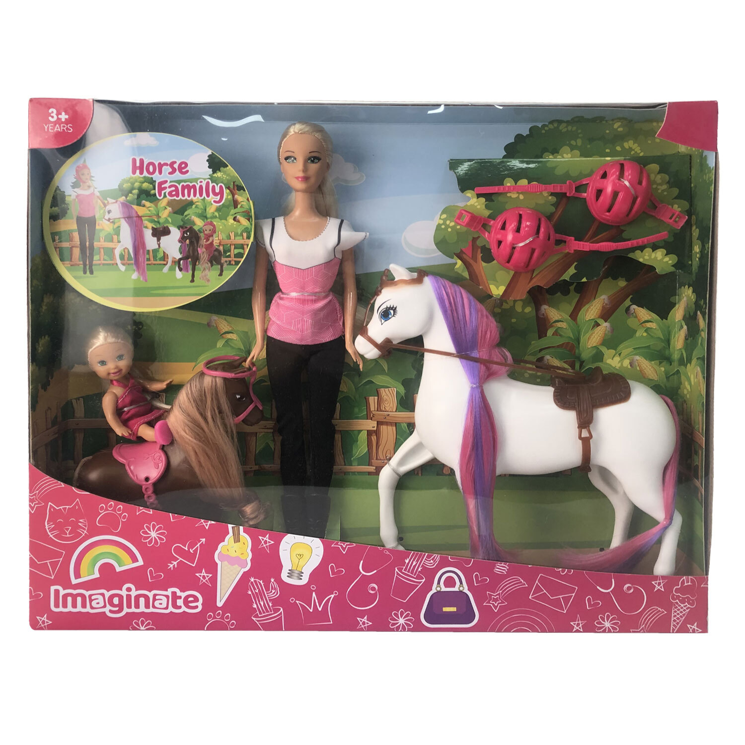 Imaginate Horse Family Horses and Dolls Set Image