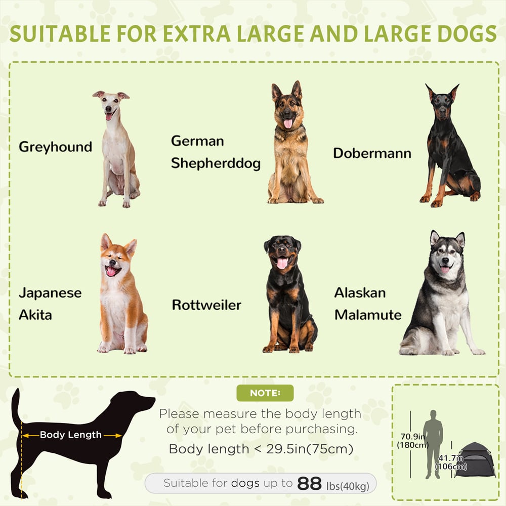 PawHut Water Resistant Foldable Dog and Cat Tent with Carry Bag Image 5