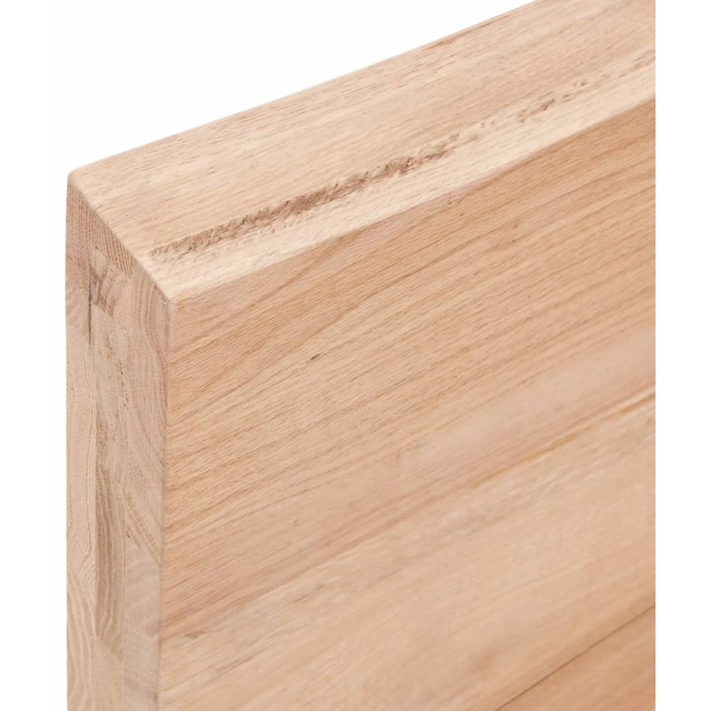 vidaXL 60 x 30 x 6cm Light Brown Treated Solid Wood Oak Wall Shelf Image 6