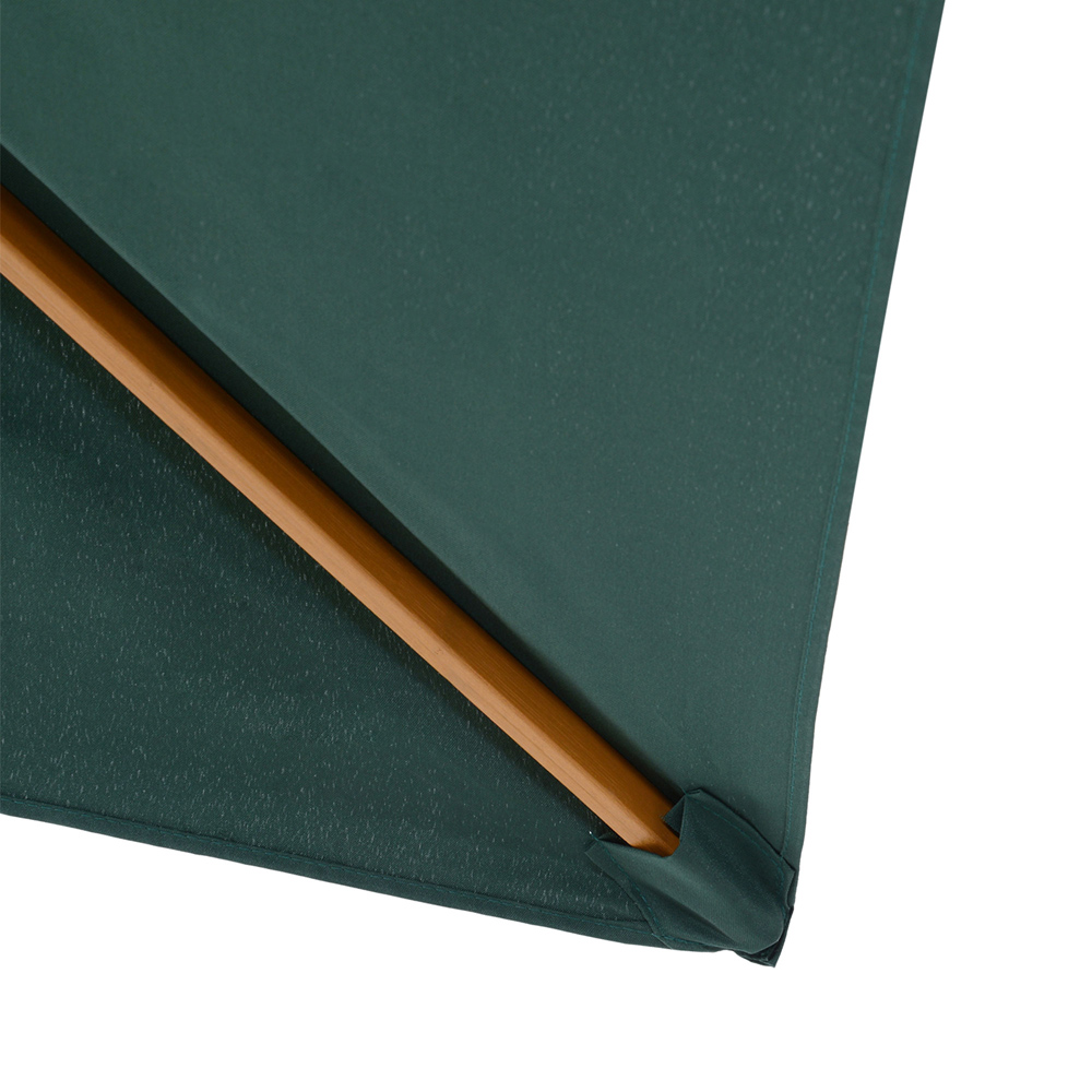 Outsunny Dark Green Wooden Parasol 2.9m Image 3