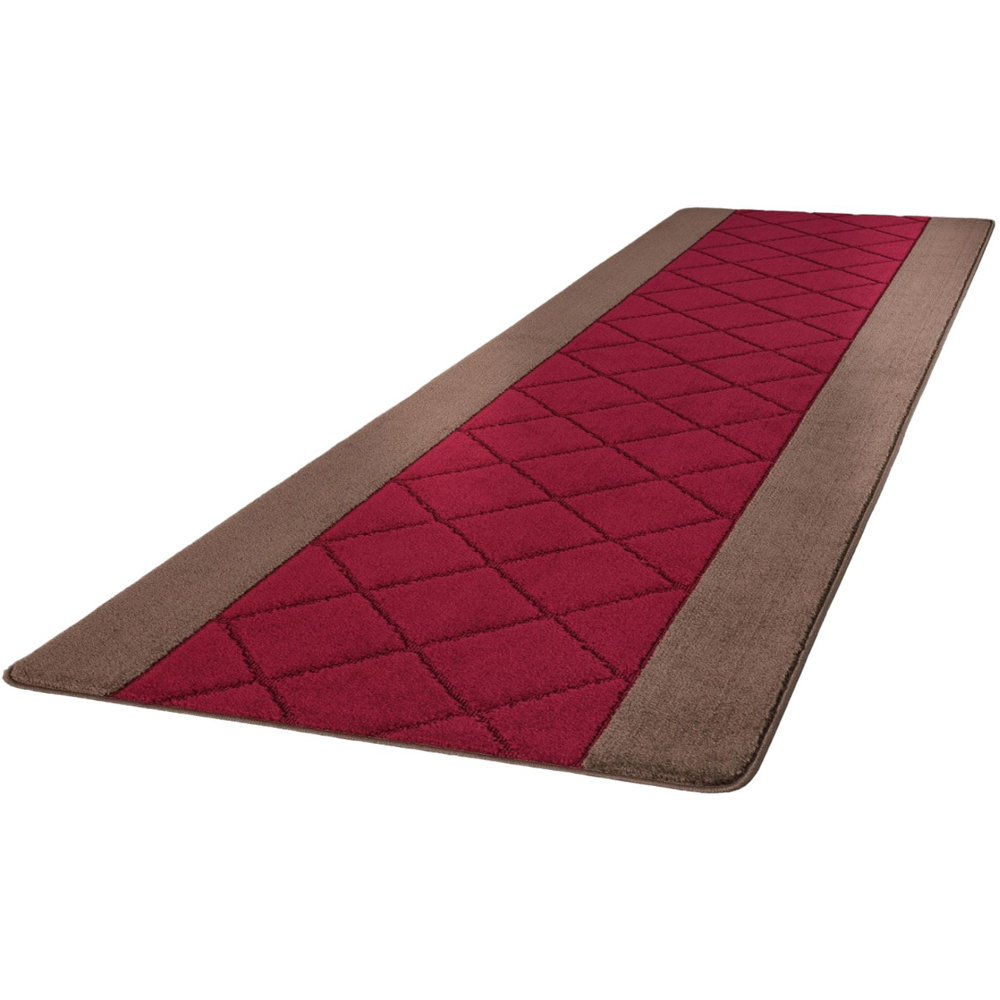 Smart Living Carmela Brown and Red Gel Back Non-Slip Mat 80 x 150cm Image 1