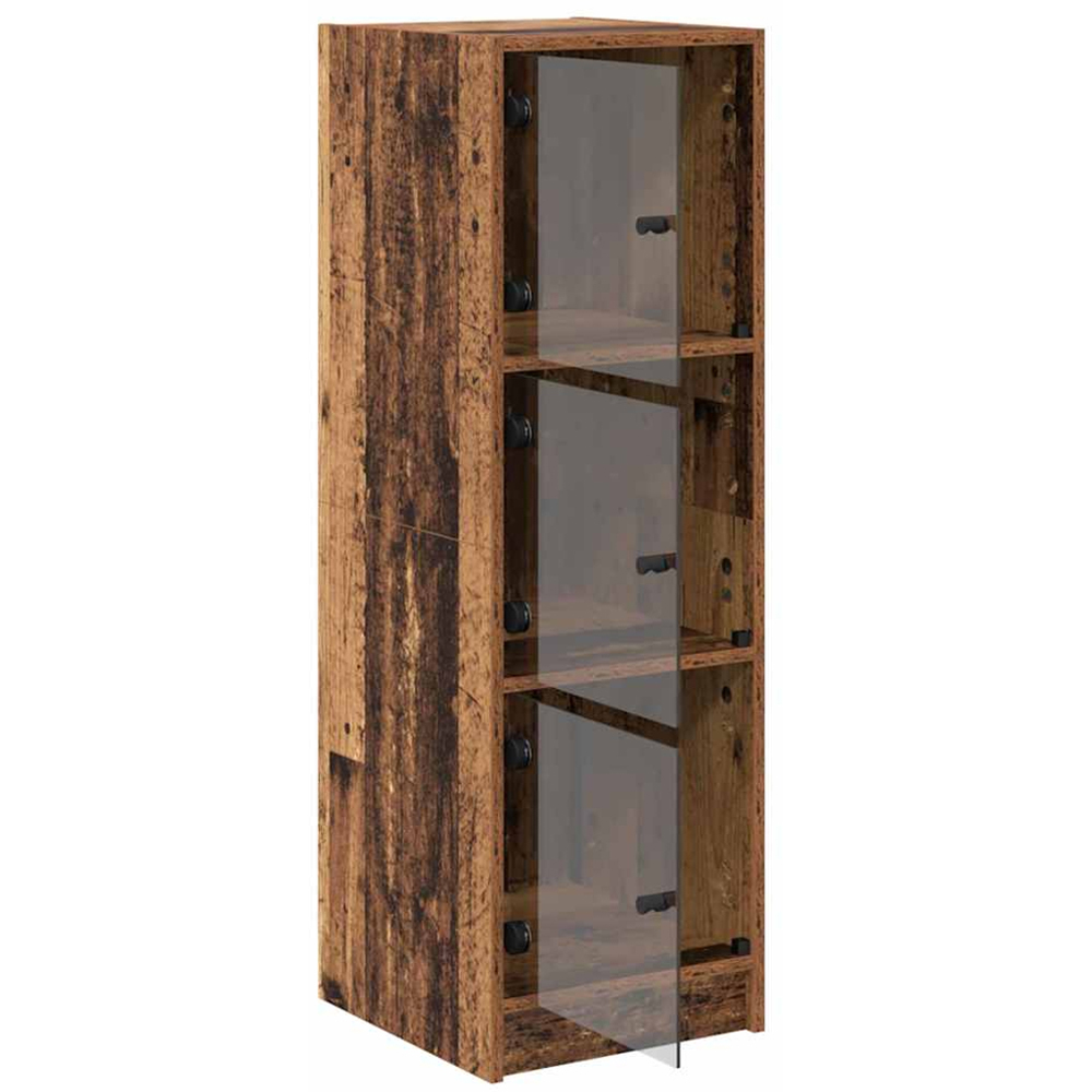 vidaXL 3 Glass Door Old Wood Highboard Image 4