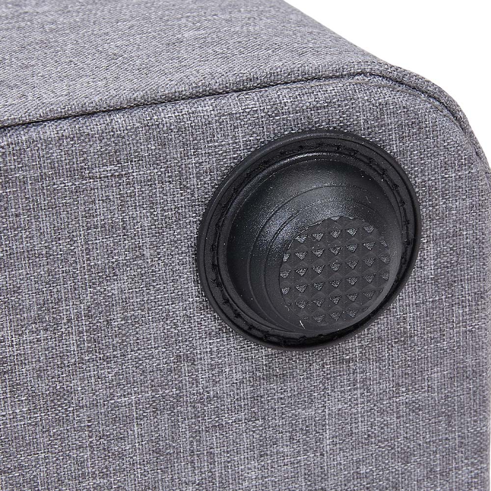 Living and Home Grey and Natural Bamboo Toilet Roll Storage Basket with Lid Image 4
