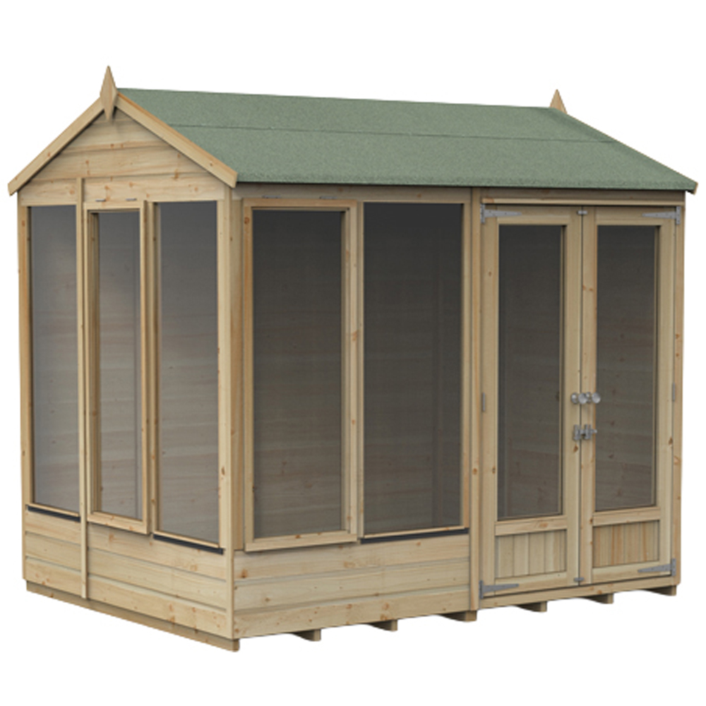 Forest Garden Beckwood 8 x 6ft 2 Opening Reverse Apex Summerhouse Image 1