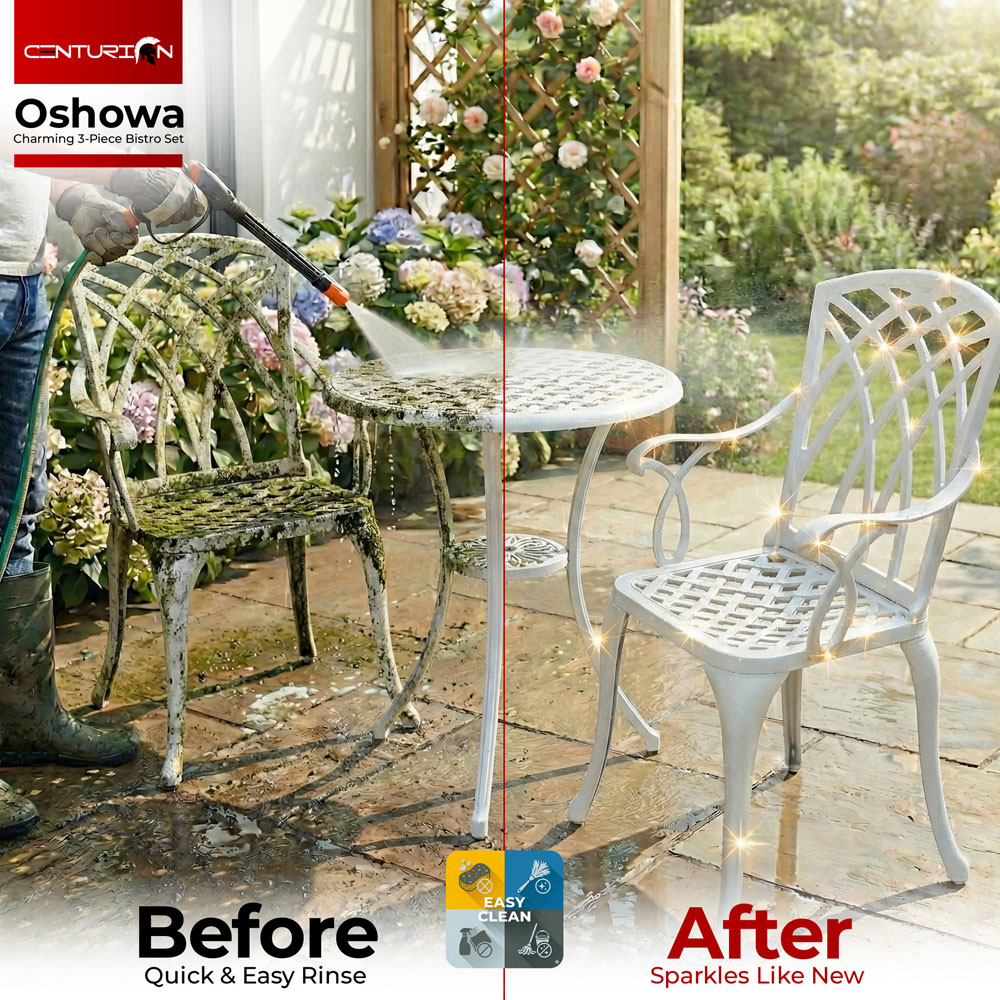 Centurion Supports OSHOWA 2 Seater White Bistro Set Image 8