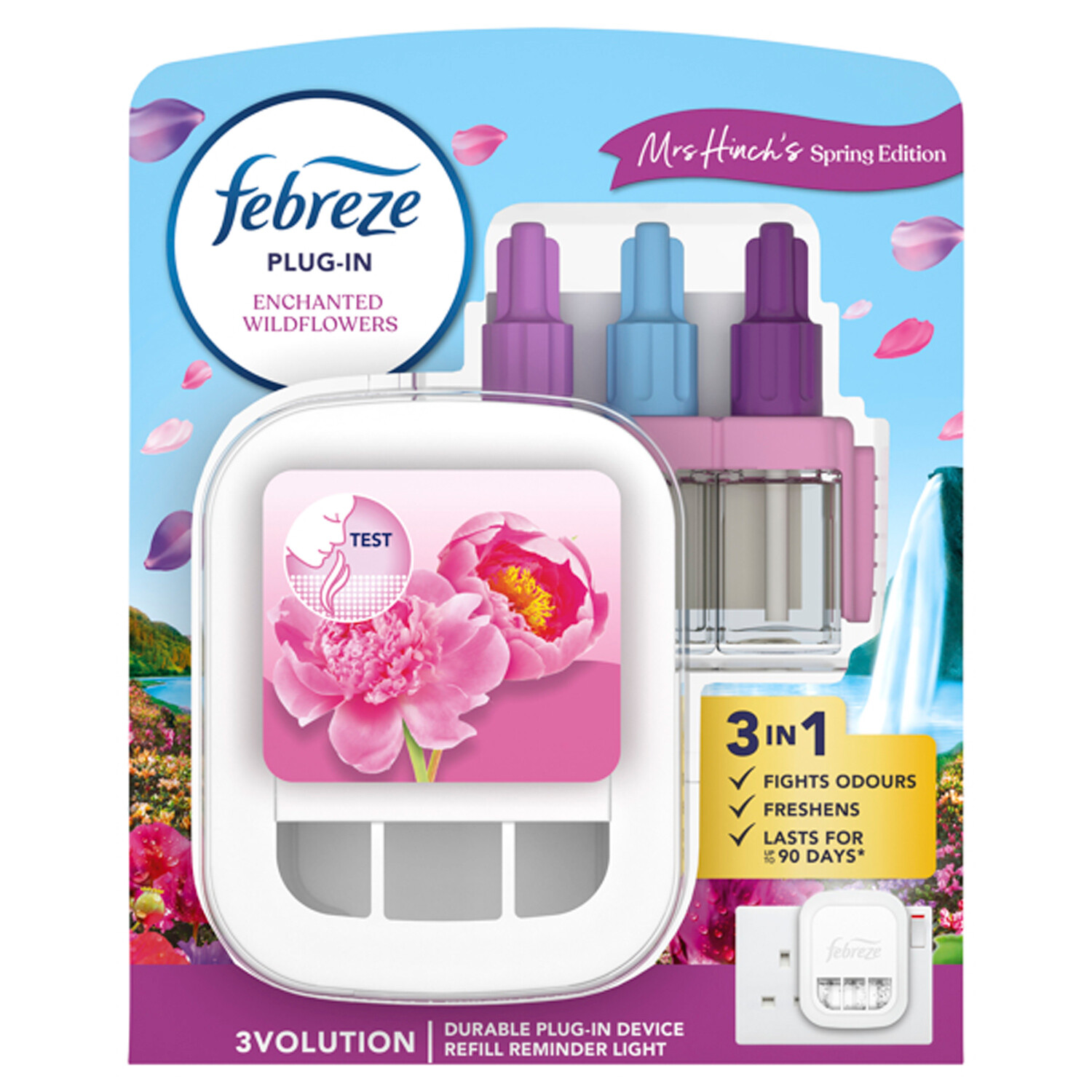Febreze 3Volution Plug In Starter Kit - Hinch Enchanted Wildflowers Image