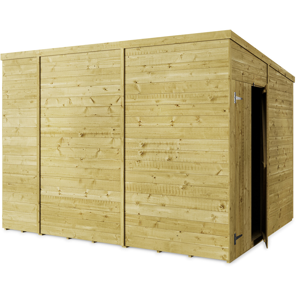 StoreMore 10 x 8ft Double Door Tongue and Groove Pent Shed Image 2