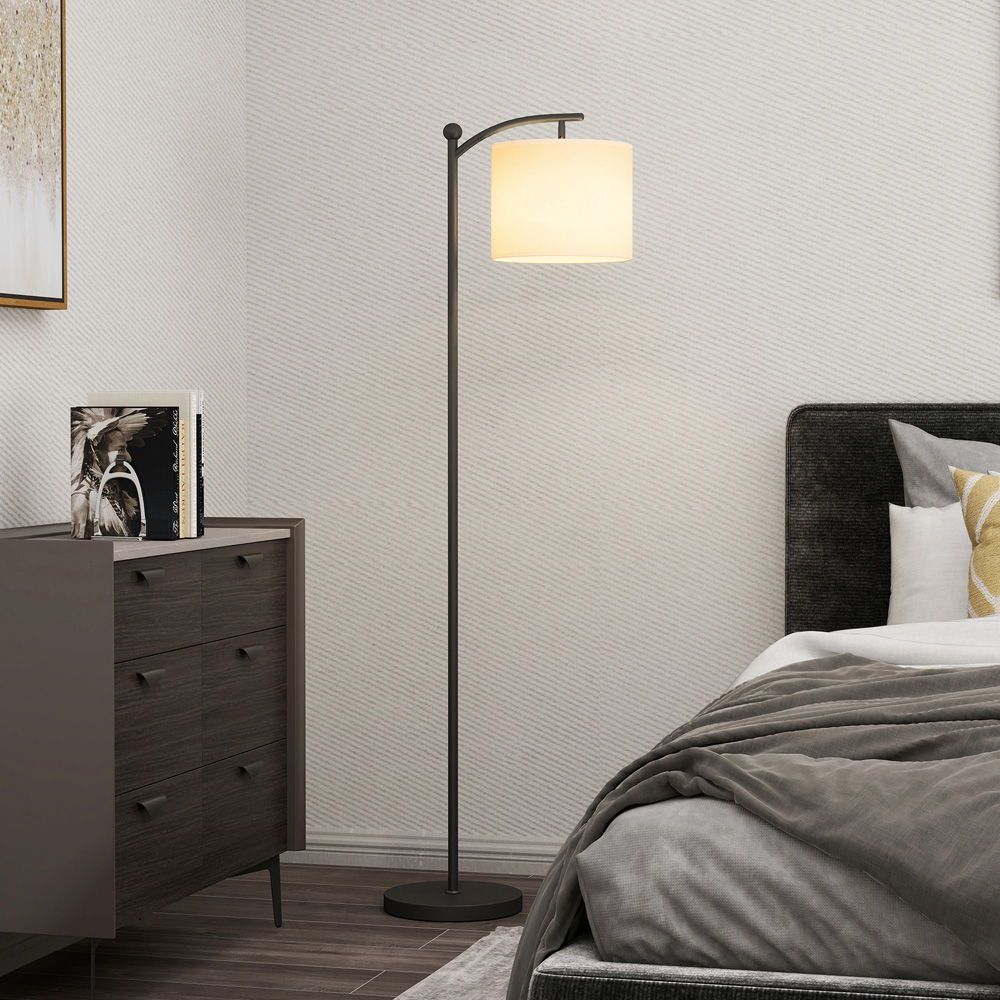 HOMCOM Black Dimmable LED Floor Lamp with 11 Colour Temperature Image 2