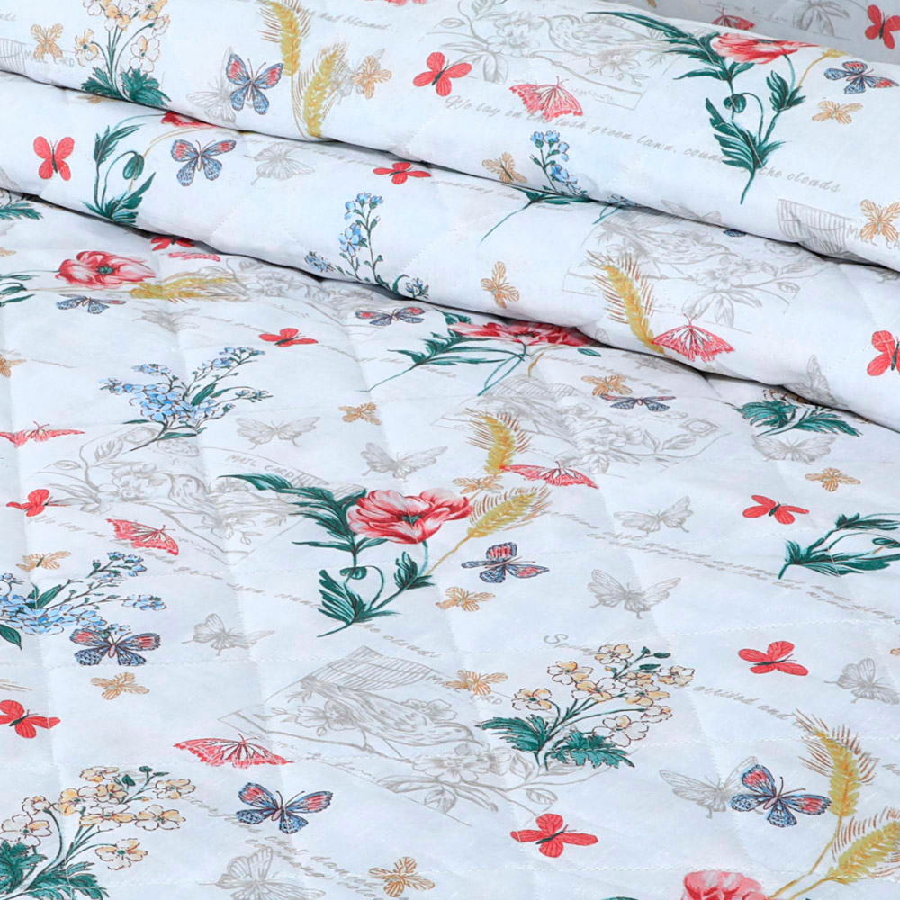 Velosso King Size Sacramento Floral Bedspread Set Image 3