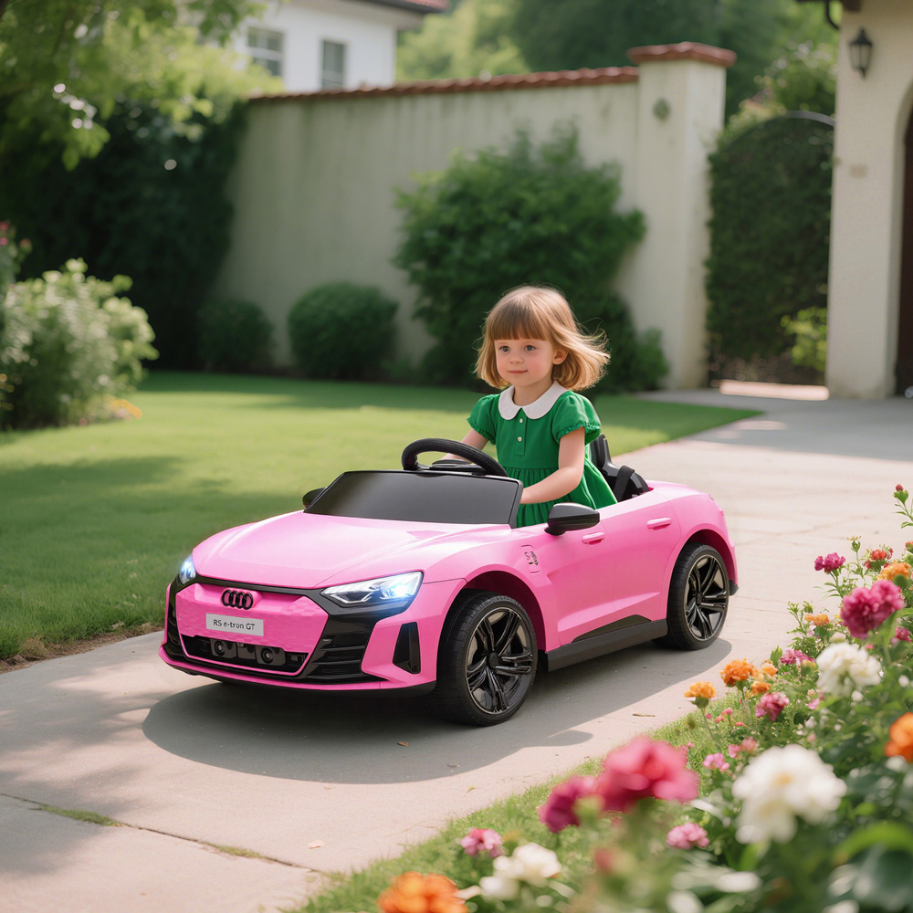 Tommy Toys Pink Licensed Audi RS e-tron GT Kids Electric Ride On Car with Remote 12V Image 2