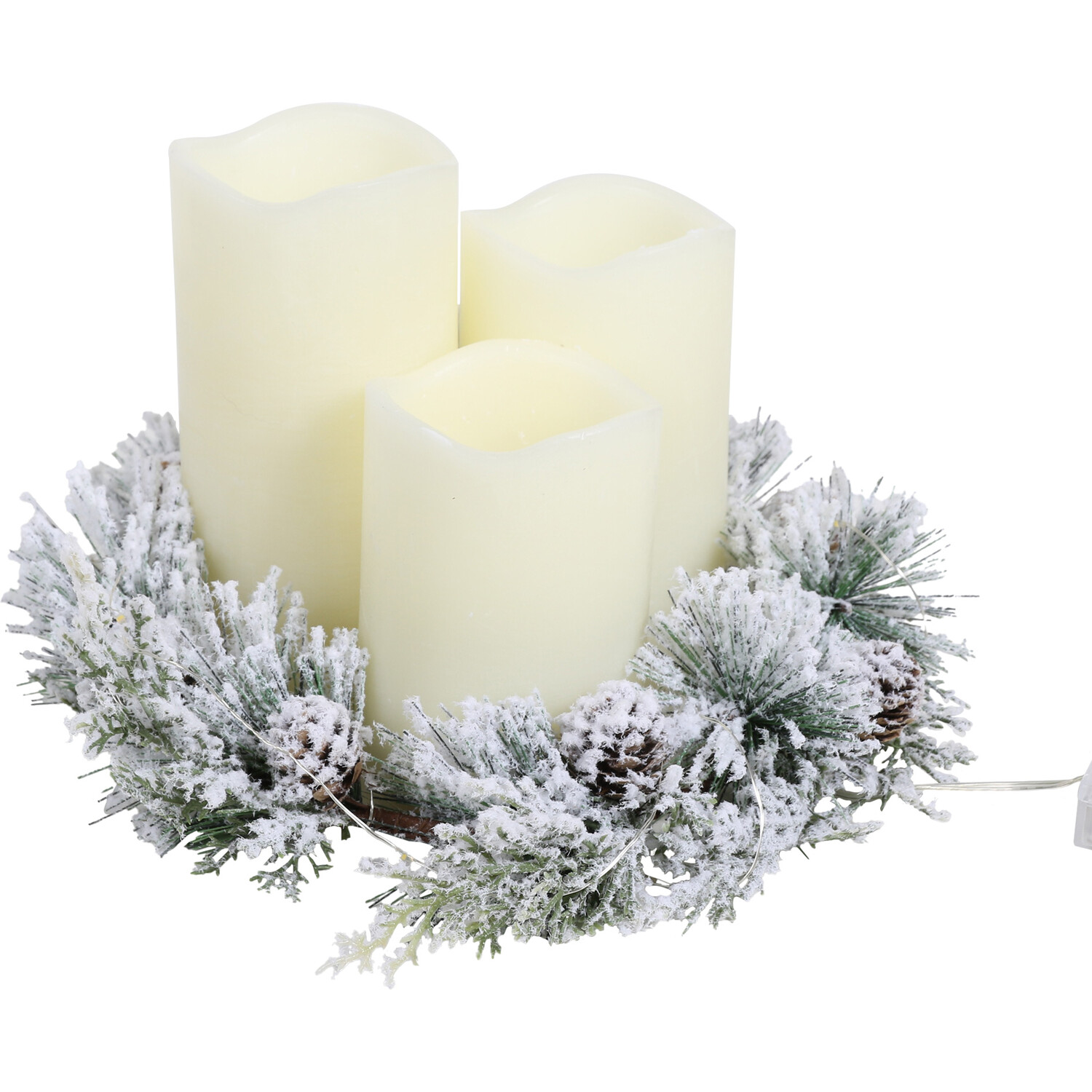 Frosted Pine LED Candle Set - Natural Image 3