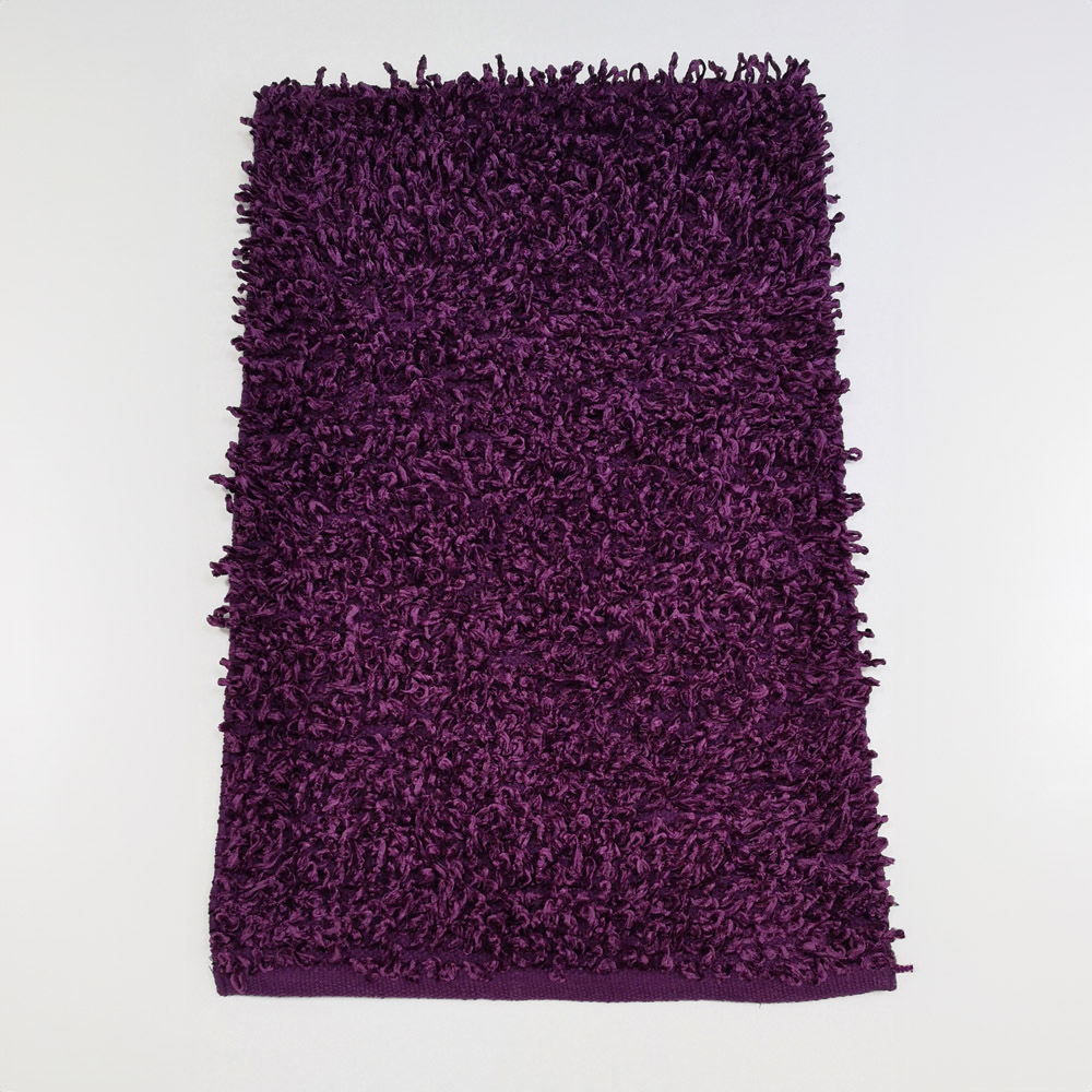 Rapport Home Oxford Purple Shaggy Super Absorbent Rug 88 x 55cm Image 2