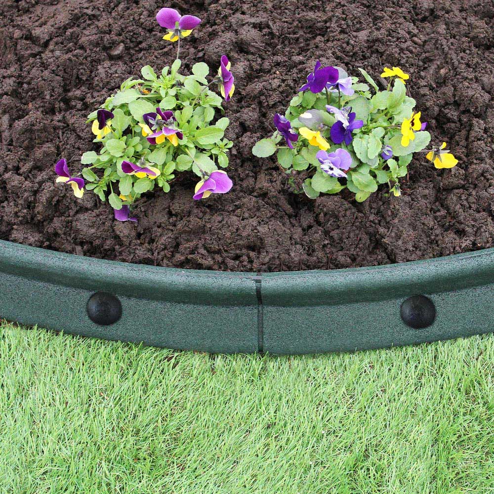 MonsterShop Green 4ft 8 Pack Flexible Lawn Edging Image 2