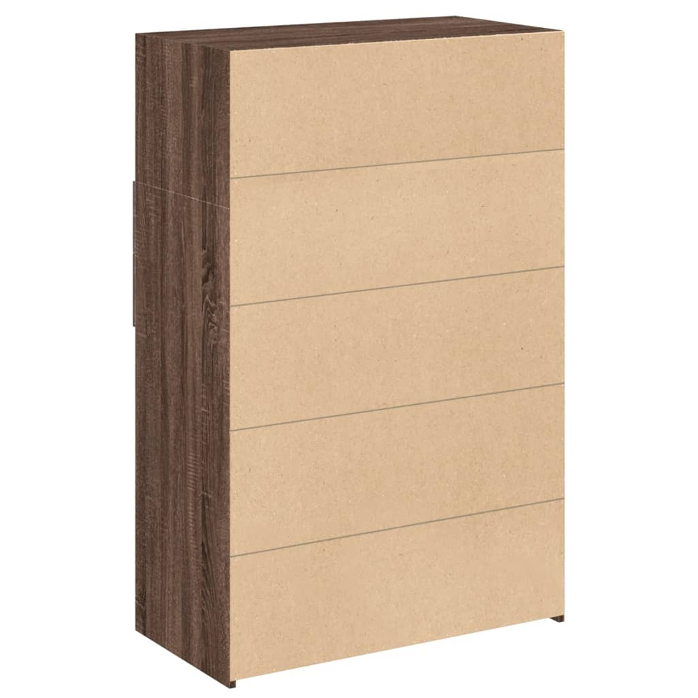 vidaXL 4 Drawer 6 Shelf Brown Oak Highboard Image 6