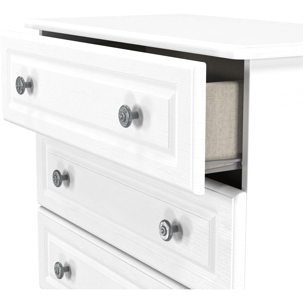 Crowndale Pembroke 4 Drawer Matt White Chest of Drawers Ready Assembled Image 6