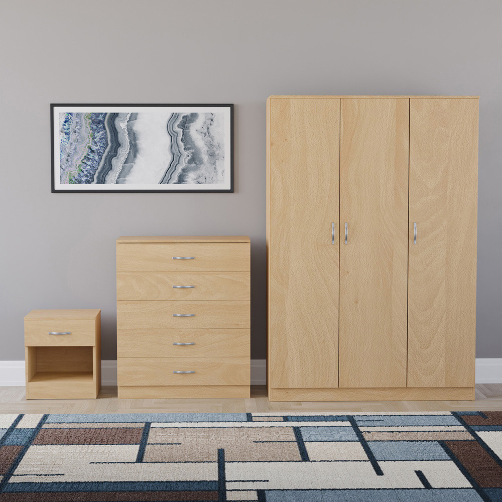 VIDA DESIGNS Riano Pine 3 Piece Bedroom Furniture Set Image 2