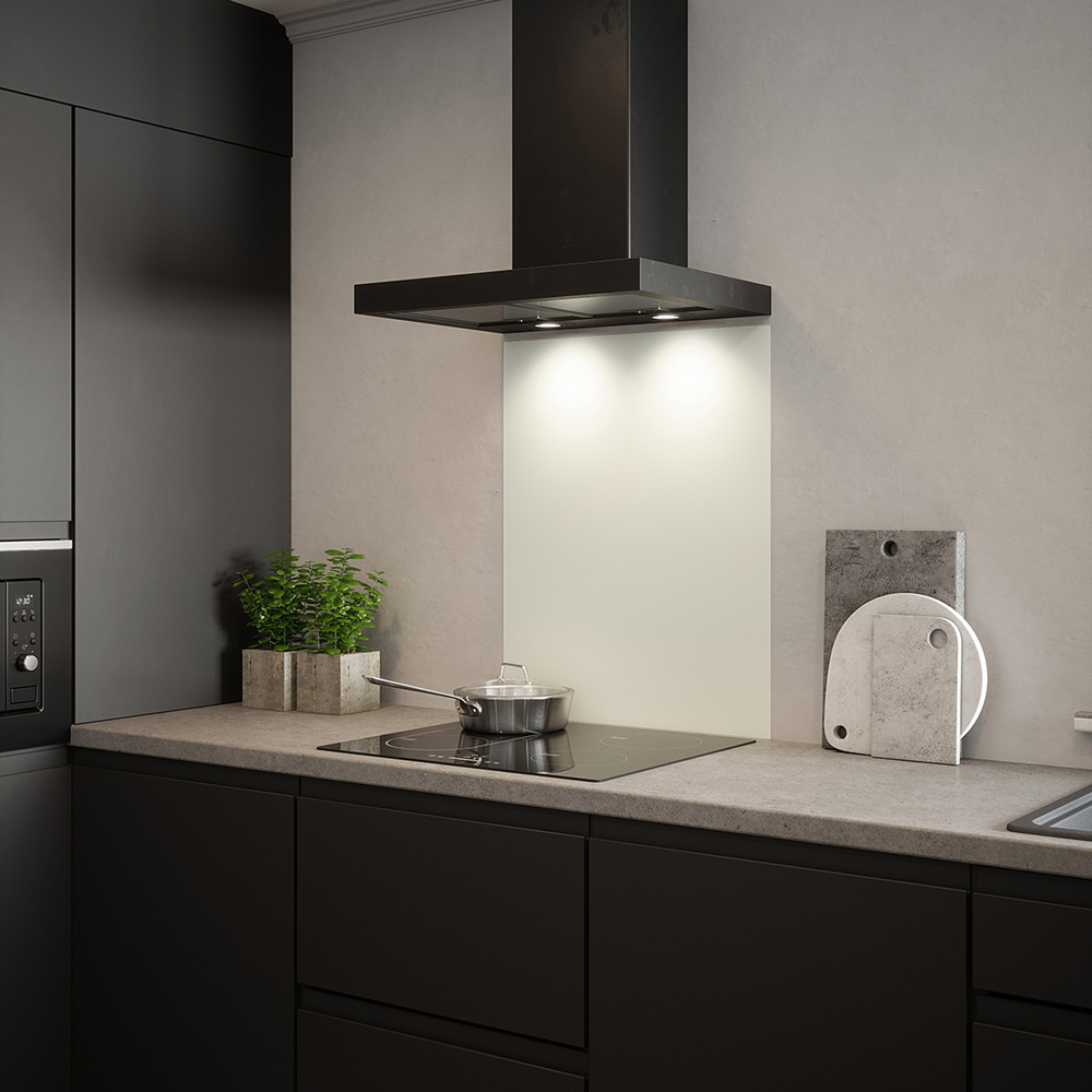 Splashback 0.6cm Thick Matt White Kitchen Glass 75 x 60cm Image 2