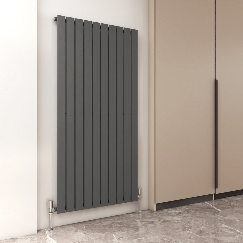 Anthracite 4402 BTU Single Flat Panel Vertical Column Radiator 1600 x 680mm Image 2