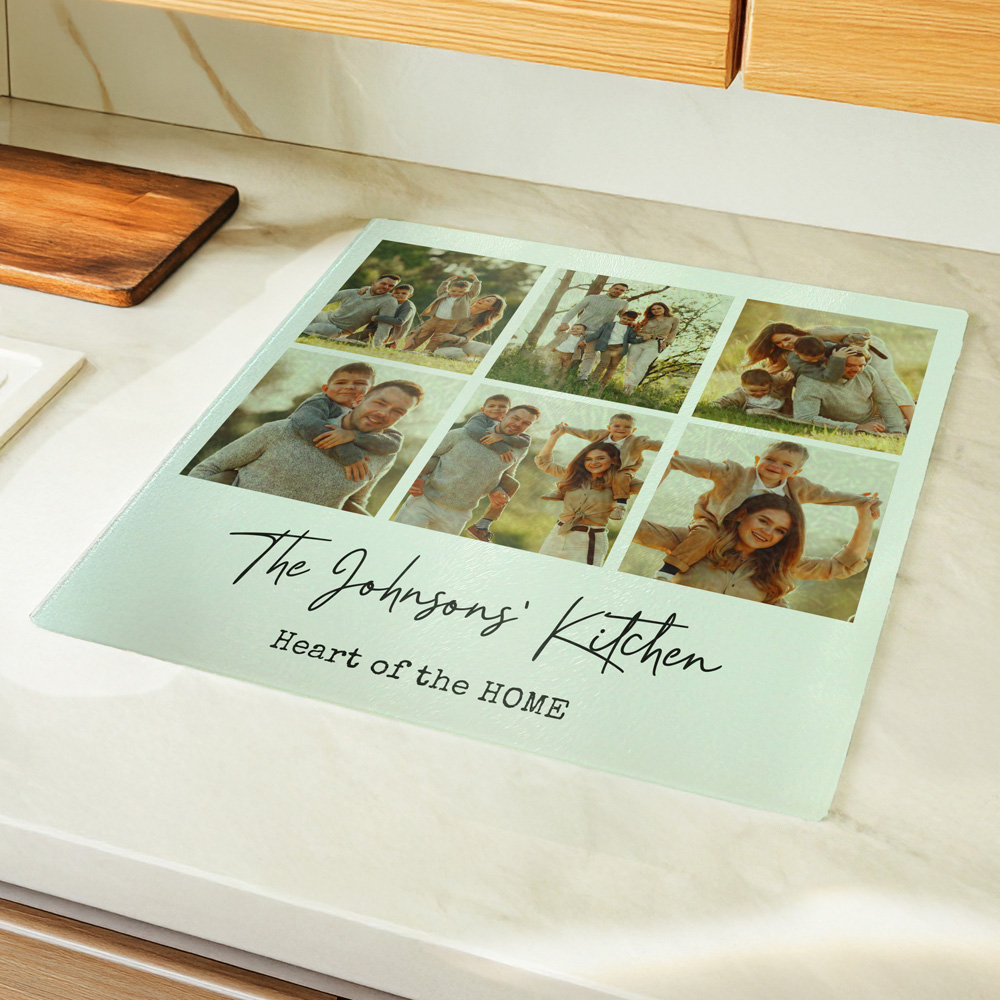 Personalised Memento Company Personalised Photo Upload Glass Chopping Board Image 2