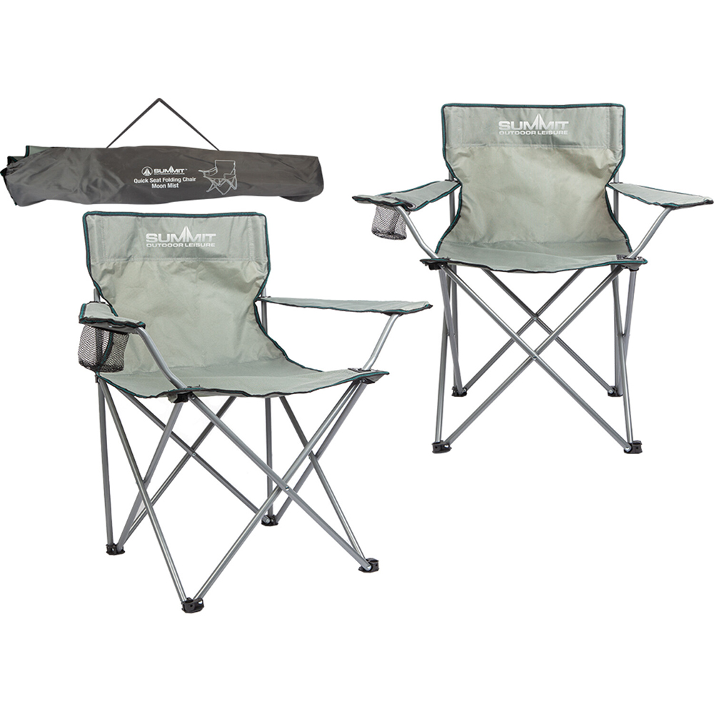 Summit Quickseat Folding Chair with Carry Bag Moon Mist Grey Image 1