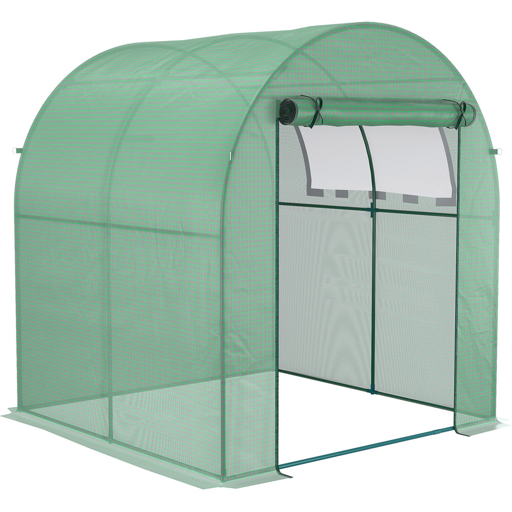 Outsunny Green PE 6 x 6ft Walk In Polytunnel Greenhouse Image 3