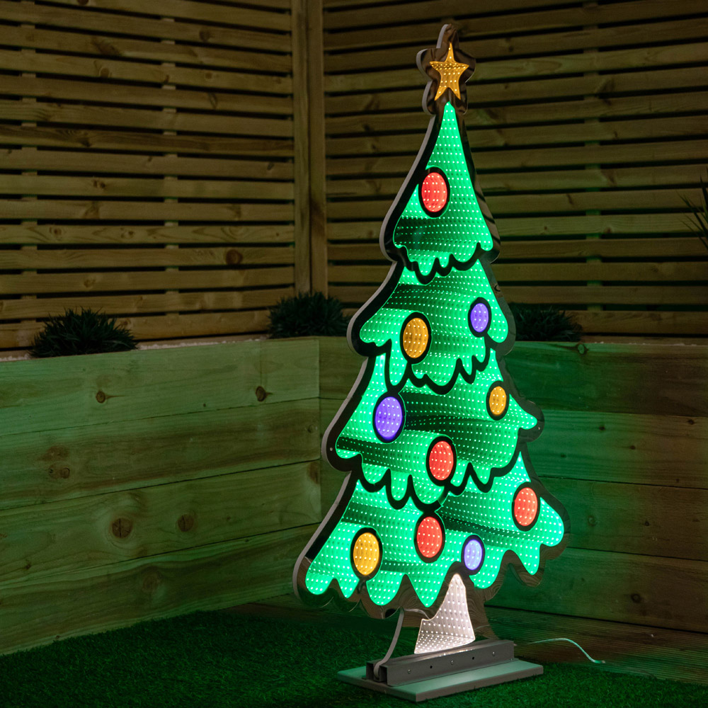 Samuel Alexander Multicolour LED Light Up Christmas Tree Infinity Xmas Decoration 4ft Image 7