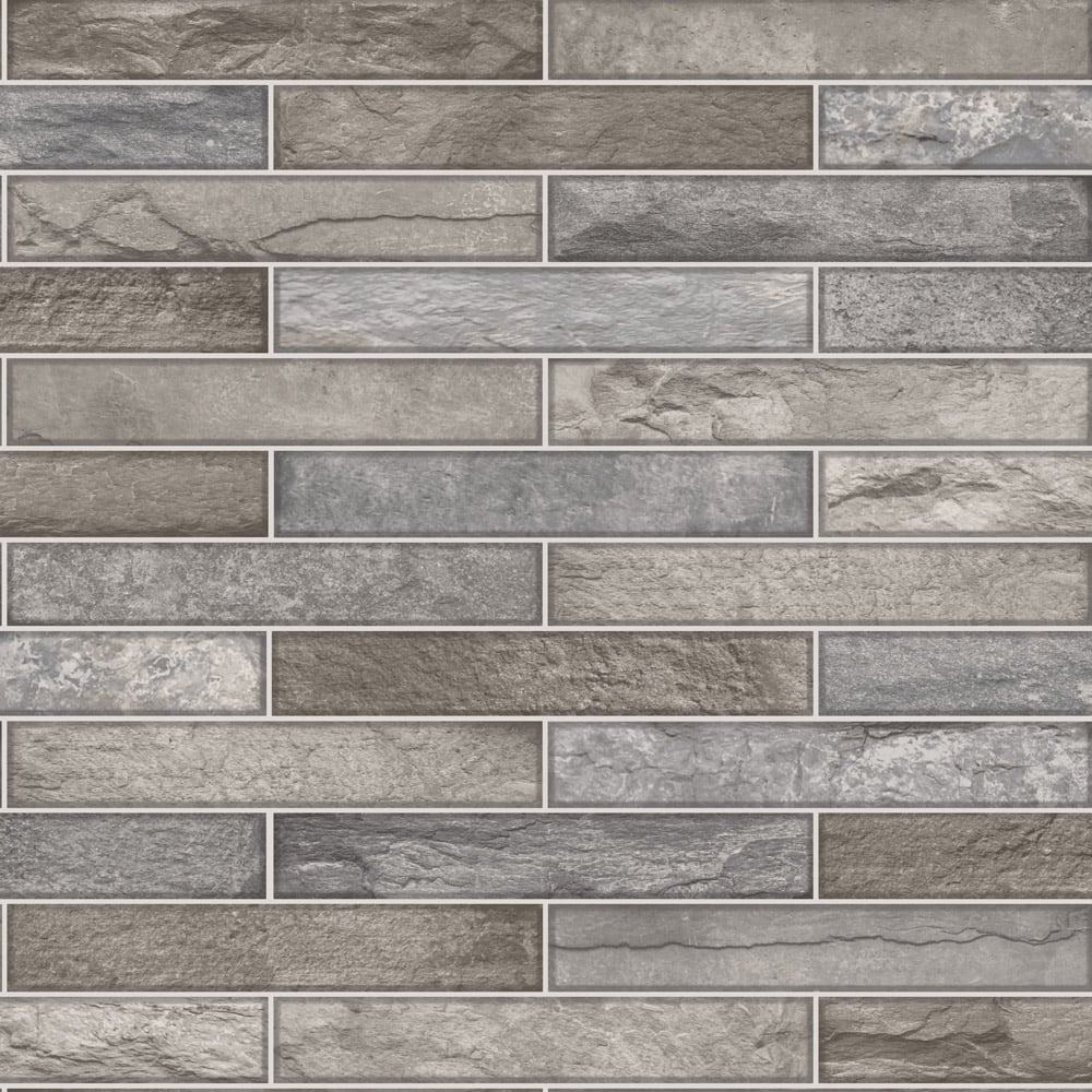 Holden Decor Talara Stone Tile Blue Mocha Wallpaper Image 1