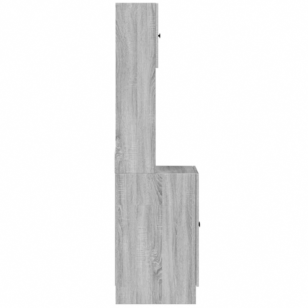 vidaXL 4 Door Single Shelf Grey Sonoma Kitchen Cabinet Image 6