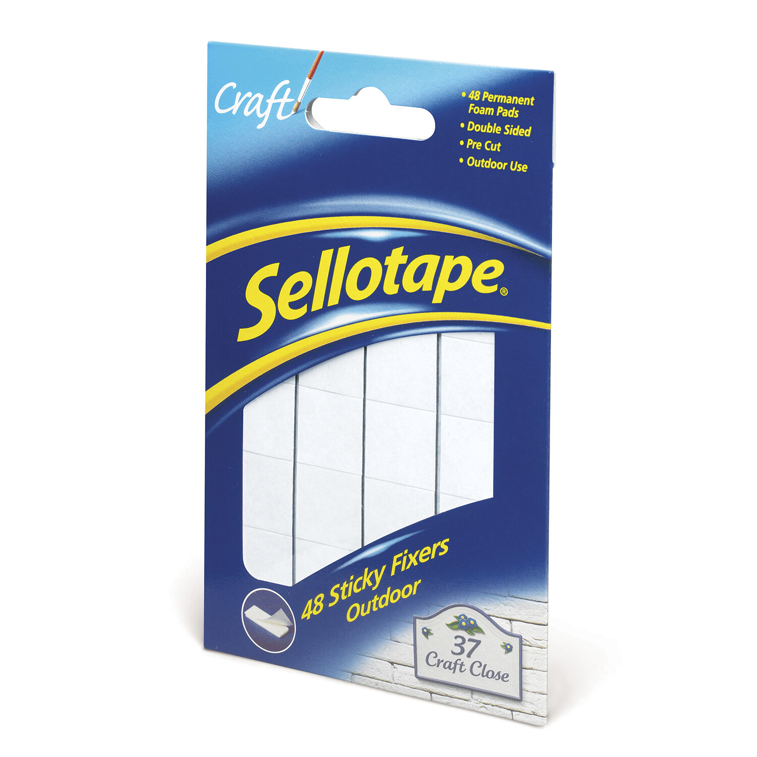 Sellotape Sticky Permanent Fixers Outdoors - White Image