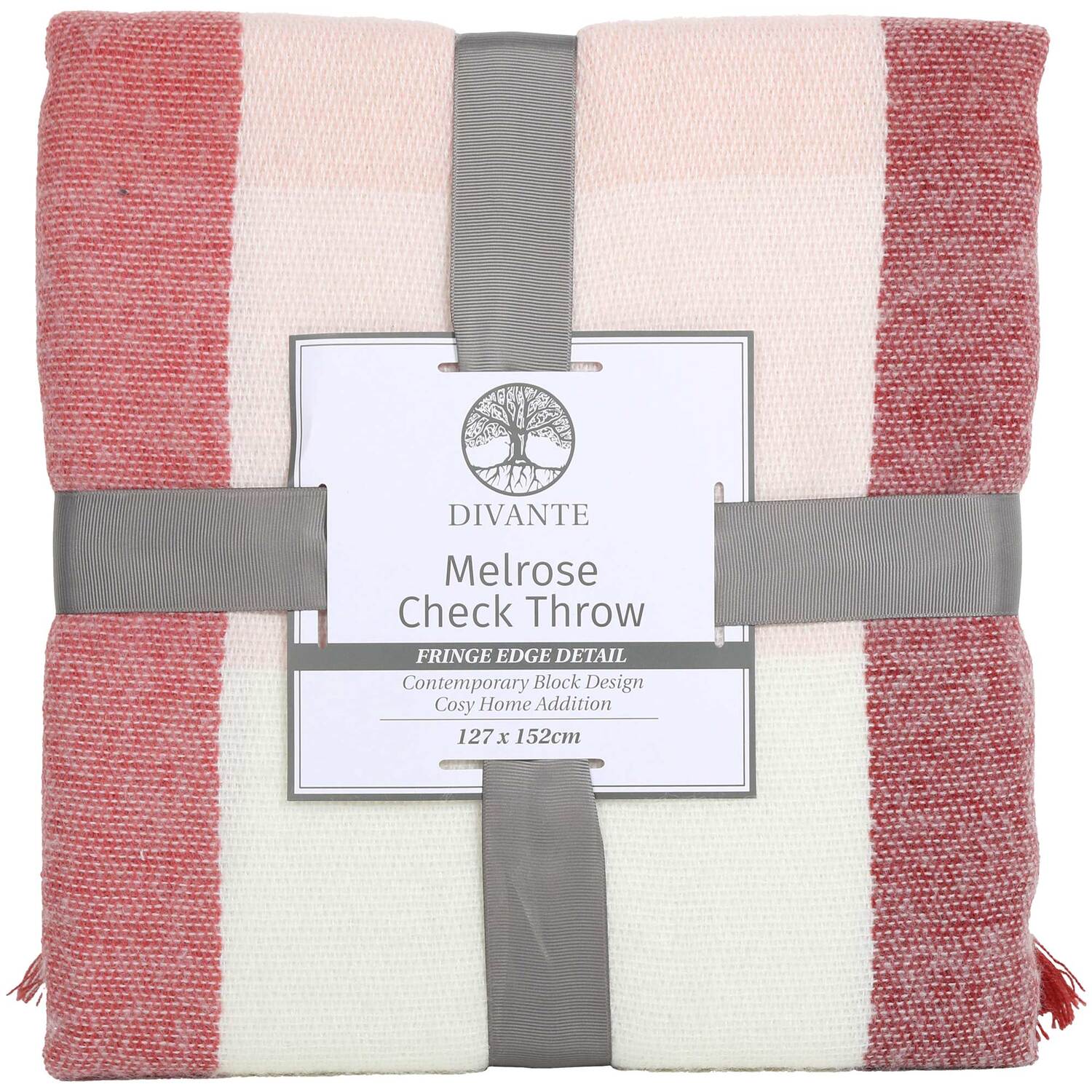 Melrose Check Throw - Mulberry Image 1