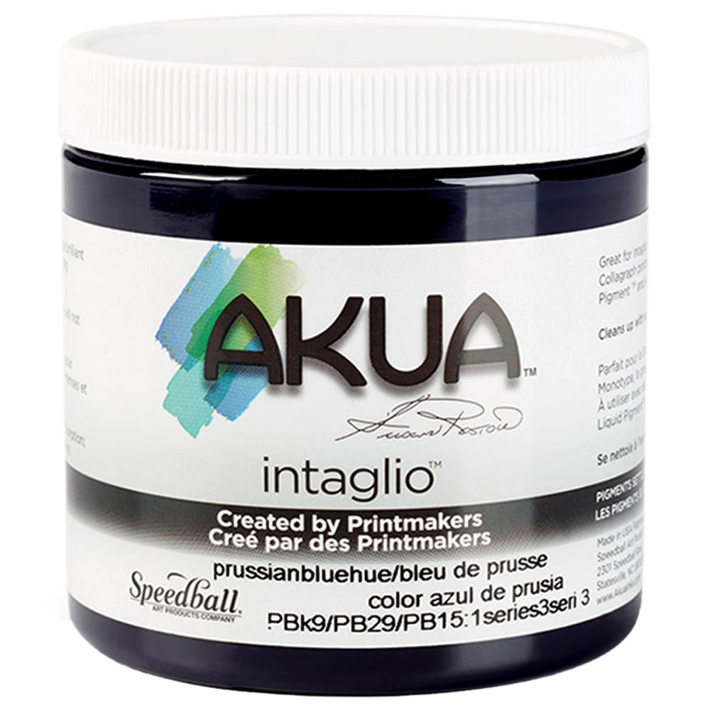 Speedball Akua Intaglio Prussian Blue Water Based Printing Ink 236ml Image 1