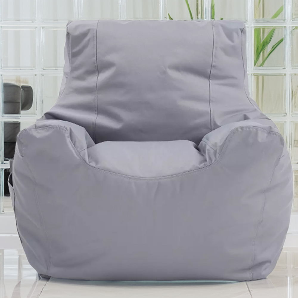 Kaikoo Grey Bean Bag Chair with Pocket Image 4
