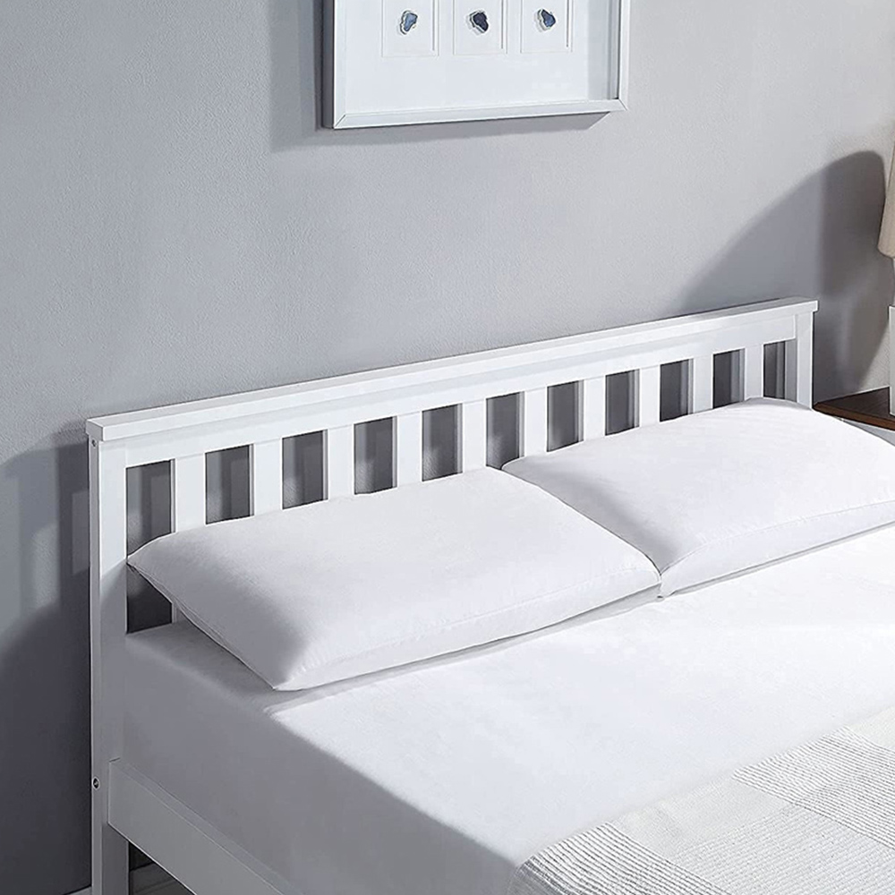 Portland Double Wooden Bed Frame with Mattress Image 4