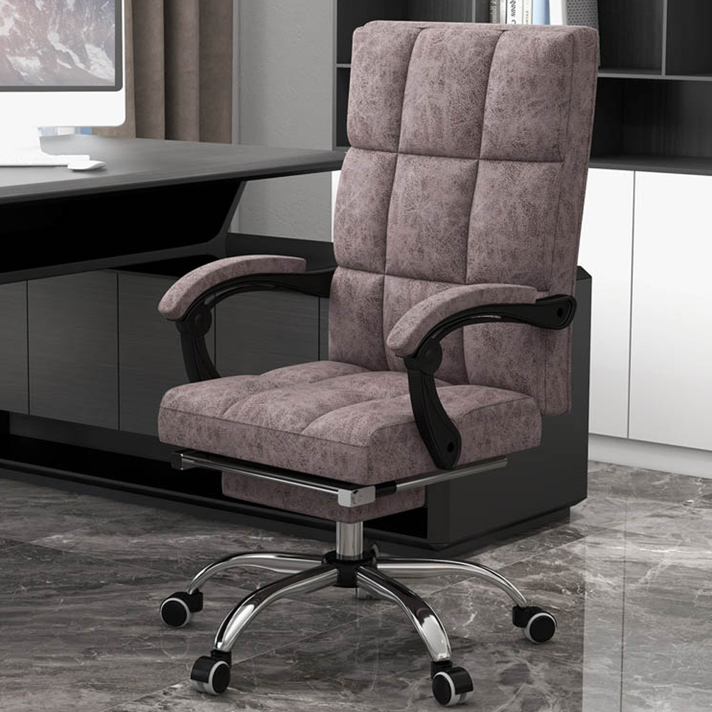 Portland Grey Microfibre Swivel Vibration Massage Executive Office Chair Image 1