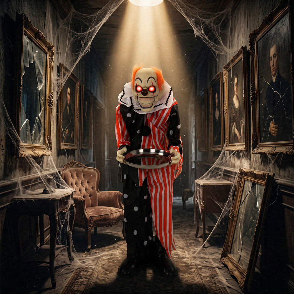 HOMCOM Light Up Animated Clown Halloween Decoration 3ft Image 7