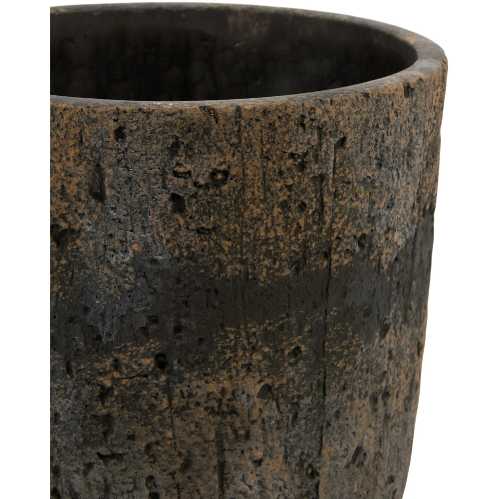 Stoneware Plant Pot Brown 16.5cm Image 2