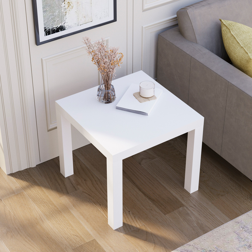 Vida Designs Beeston White Side Table Image 8