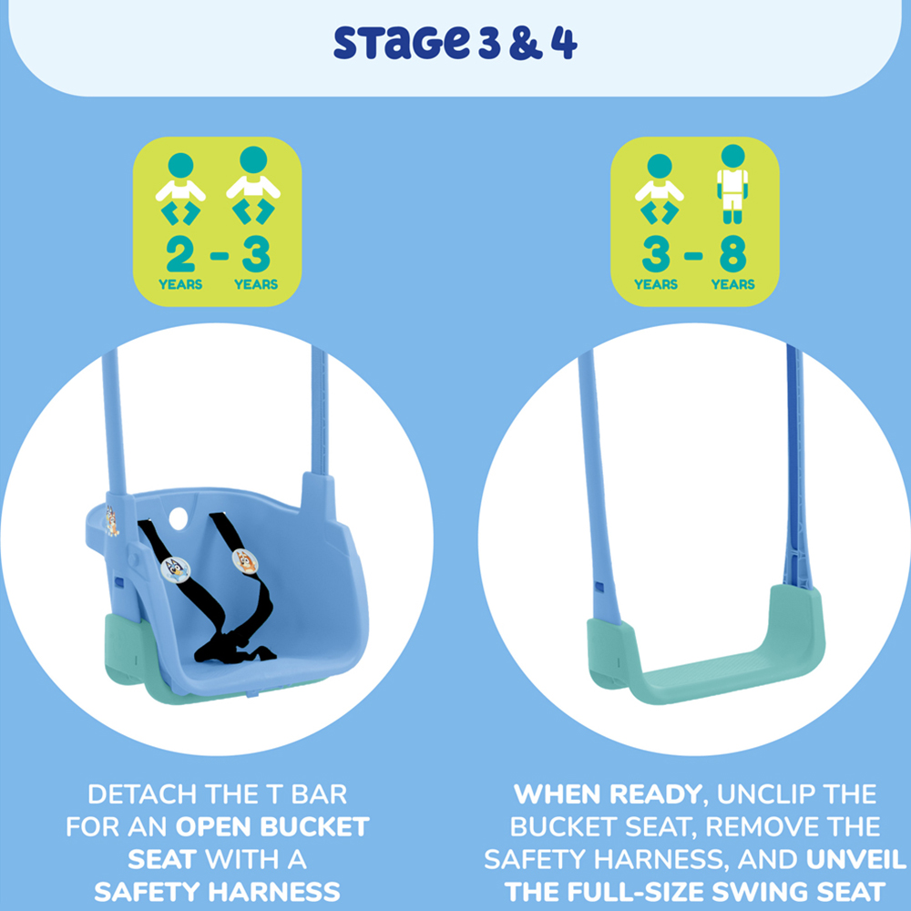 TP Forest Kids Bluey Single Swing Quadpod Seat Set Image 8