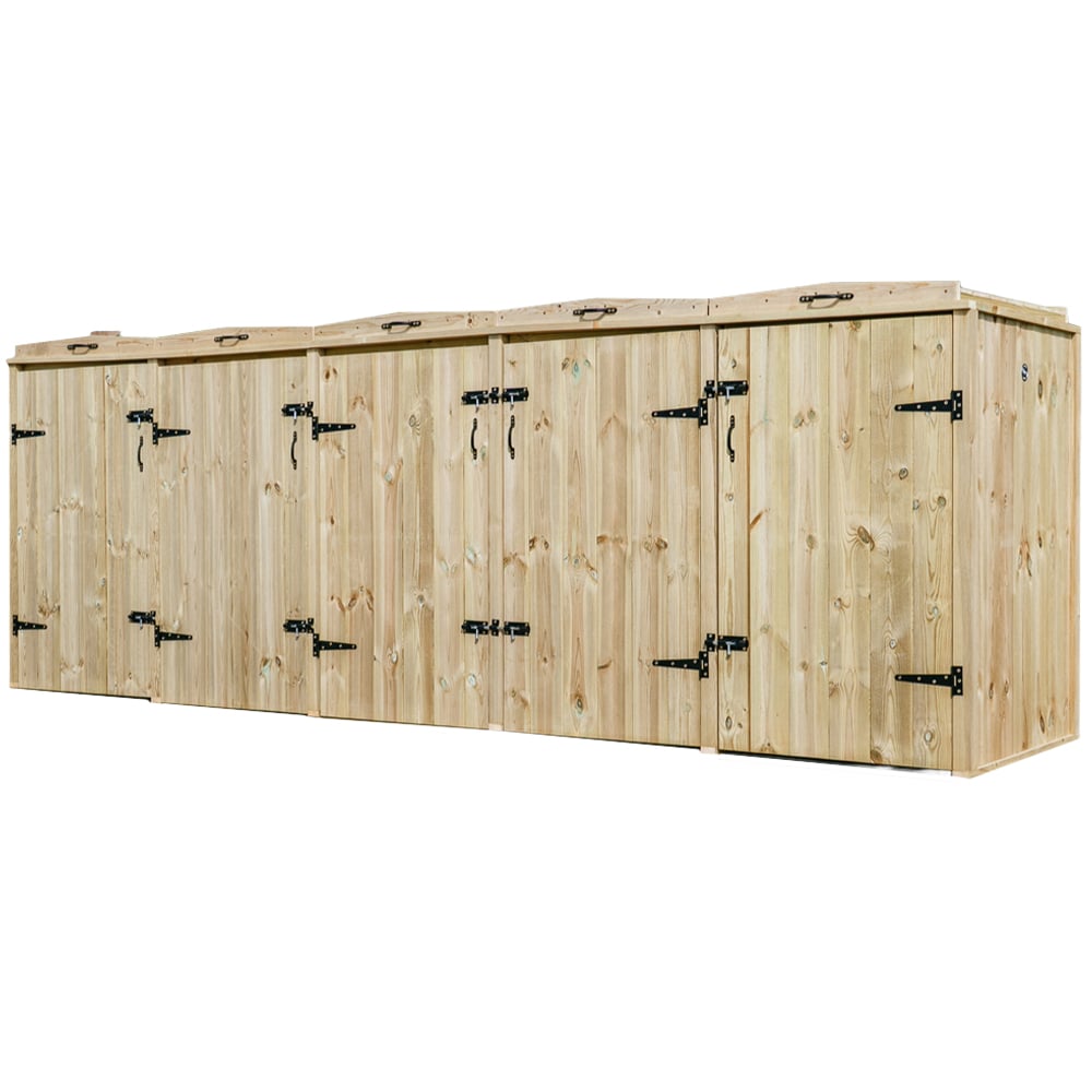 The Garden Village Chatburn 360L Quintet Wheelie Bin Shed Image 1
