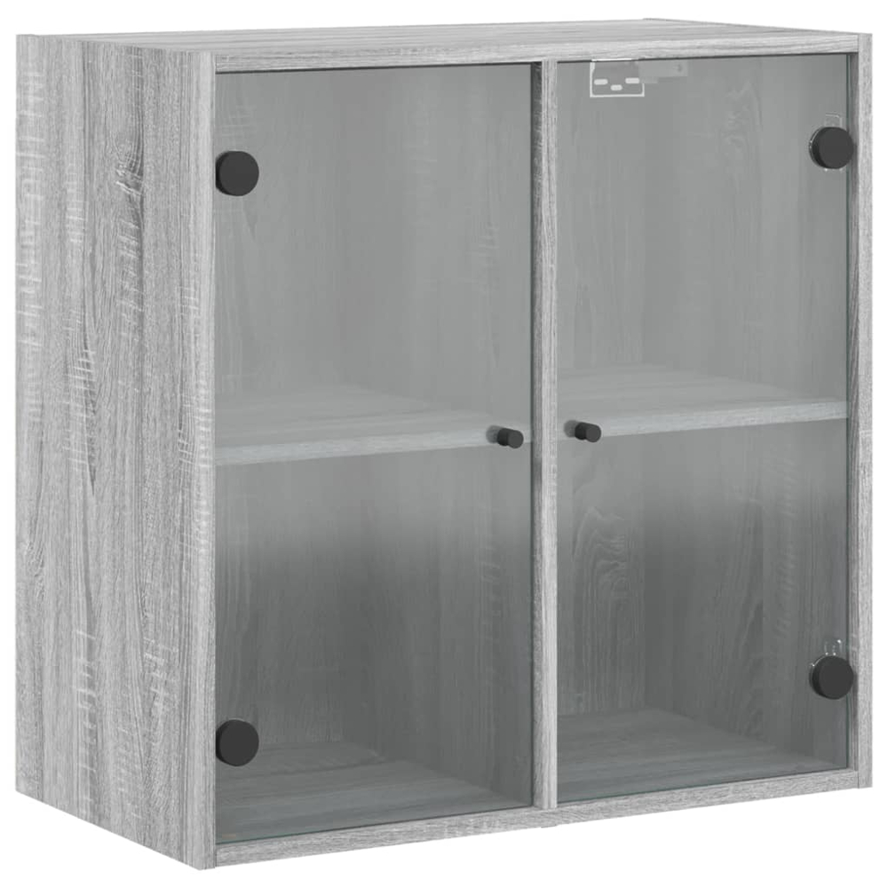 vidaXL 2 Door Grey Sonoma Oak Wall Cabinet Image 2