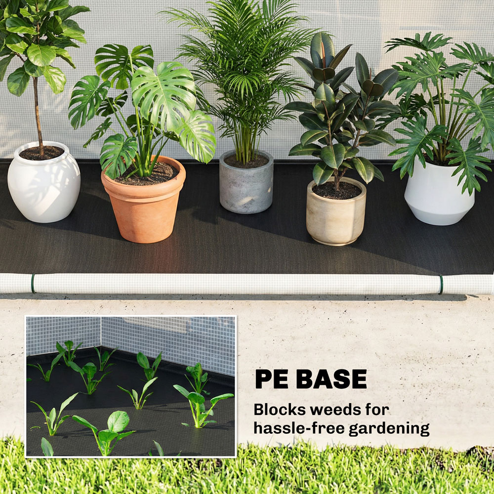 Outsunny Green Foldable 6.5 x 2.6ft Mini Greenhouse with PE Base Image 6