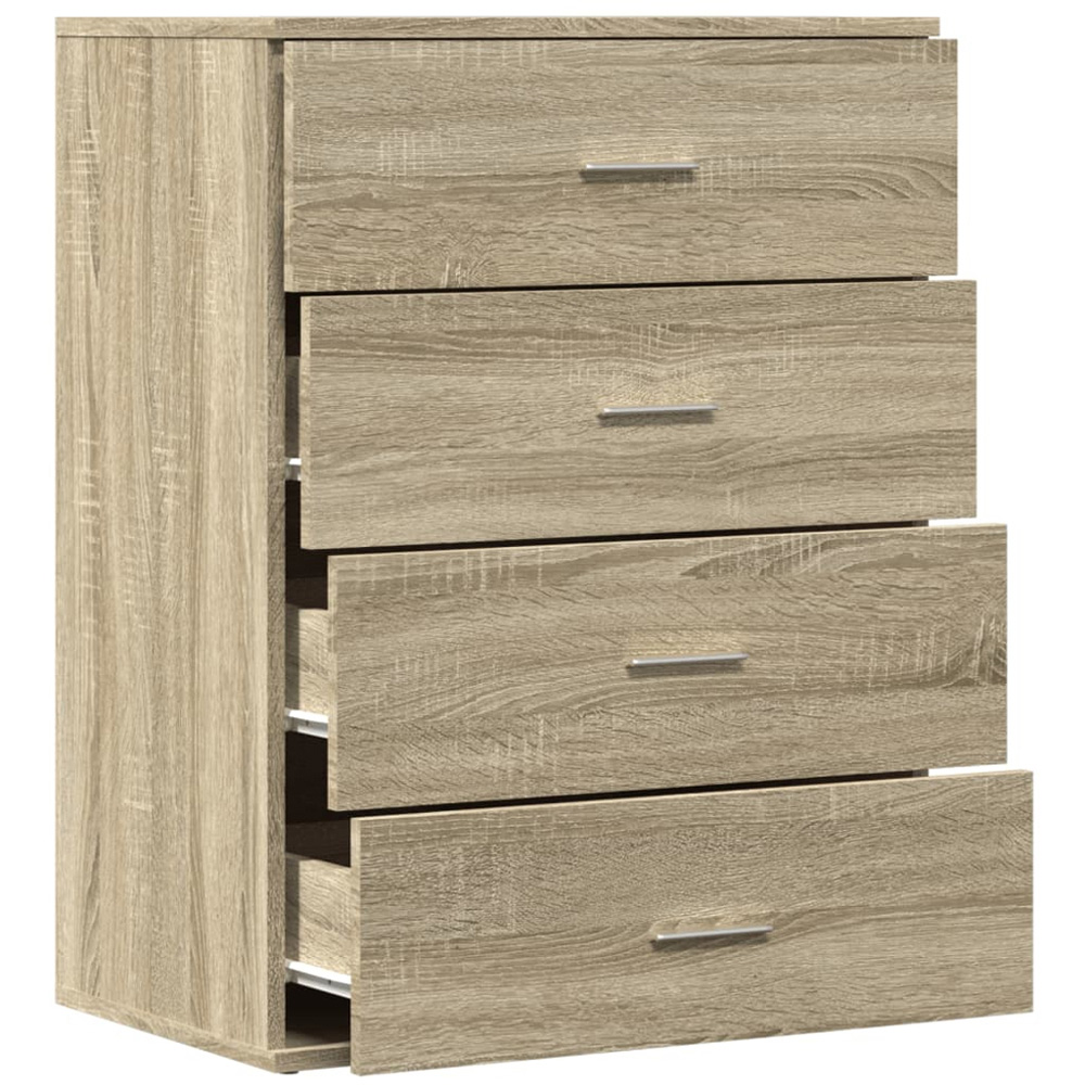 vidaXL 4 Drawer Sonoma Oak Sideboard Image 5