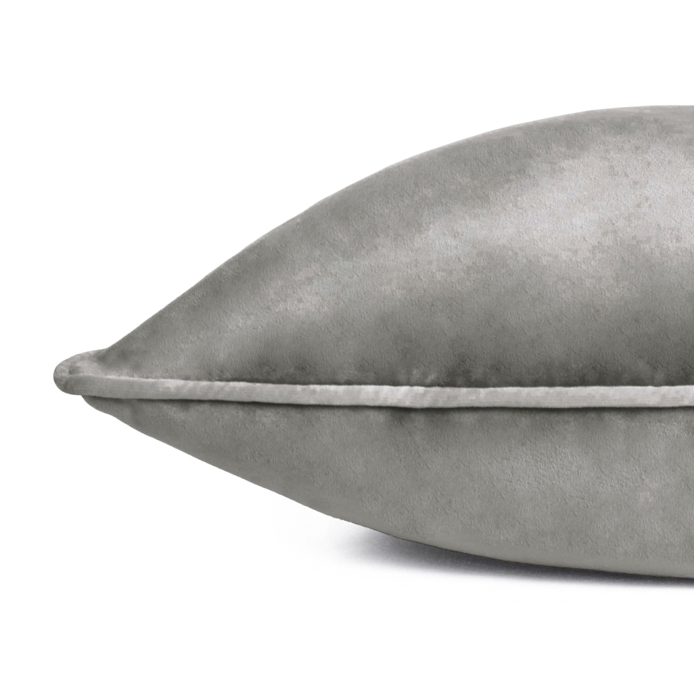 Furn Meridian Charcoal and Dove Velvet Cushion 45 x 45cm Image 4