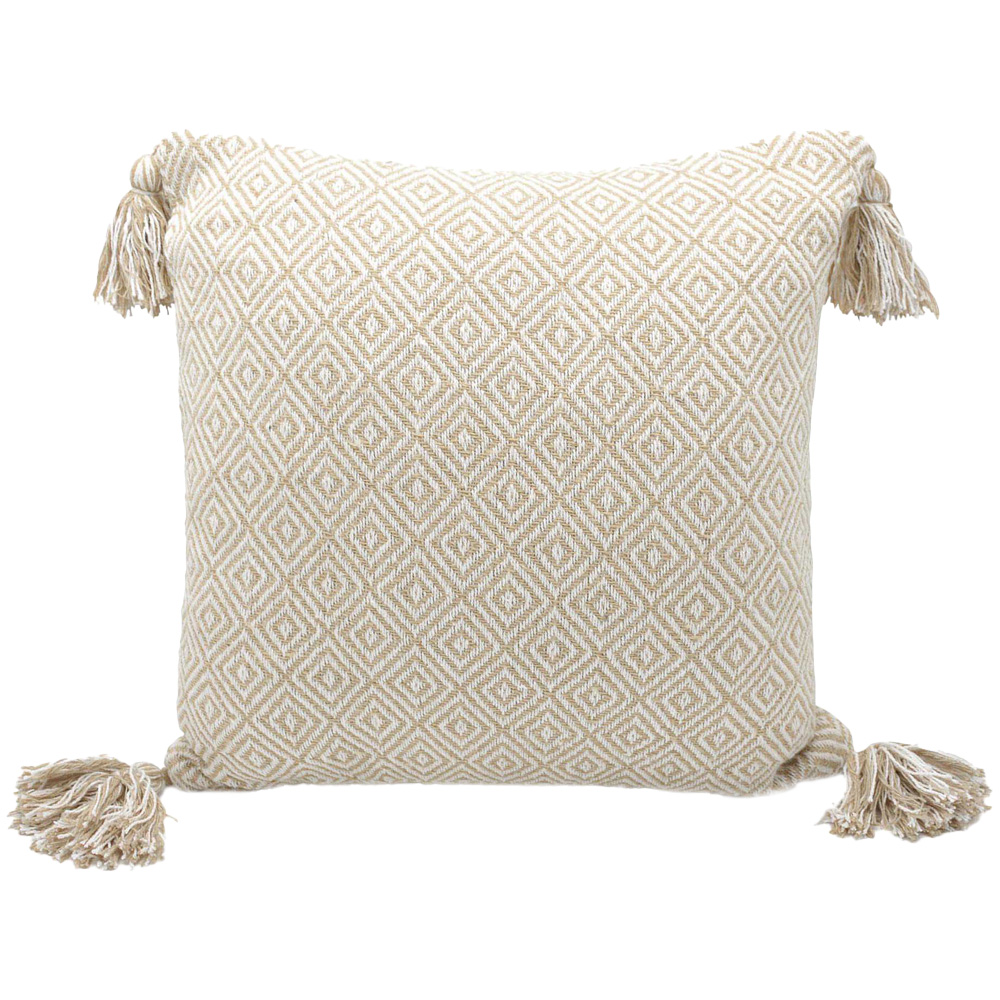 Velosso Diamond Beige Filled Cushion 43 x 43cm 2 Pack Image 1