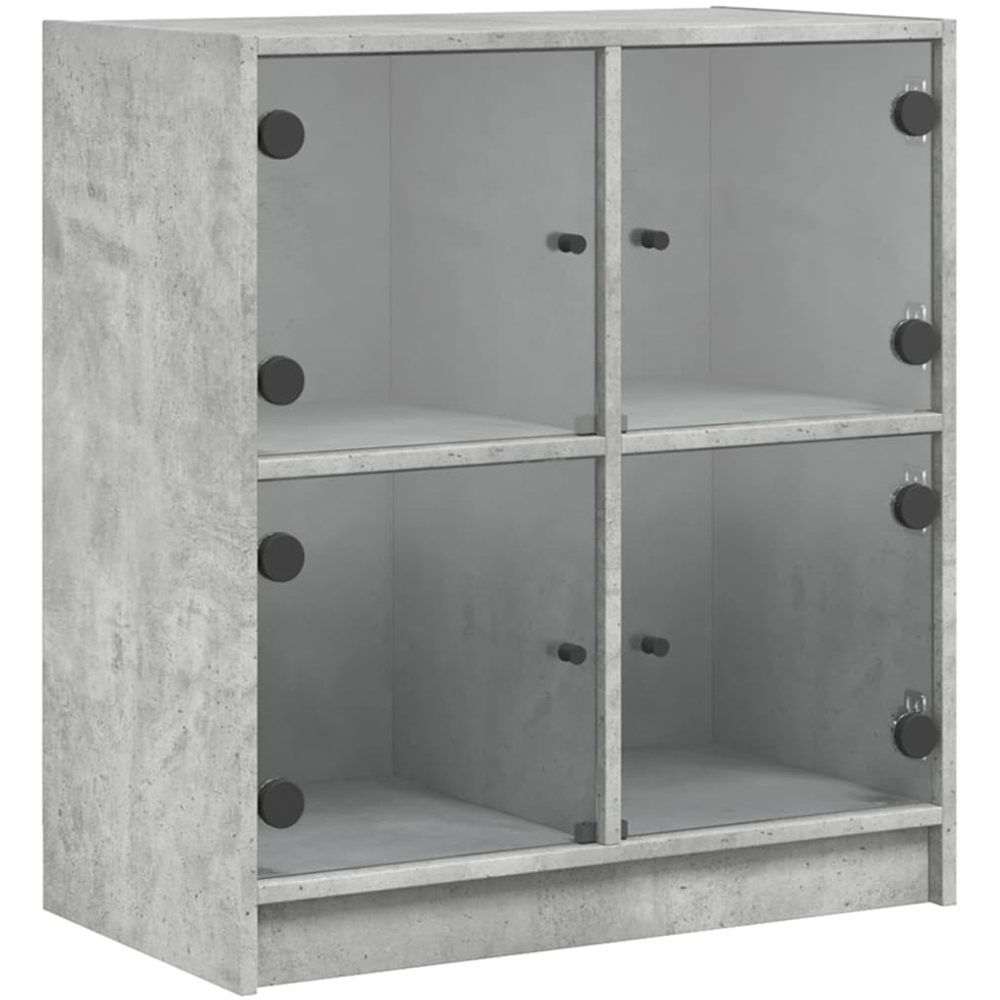vidaXL 4 Door Concrete Grey Side Cabinet Image 2