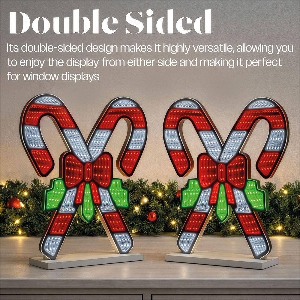 Xmas Haus Bright White LED Candy Stick Infinity Light Christmas Decoration 33cm Image 7
