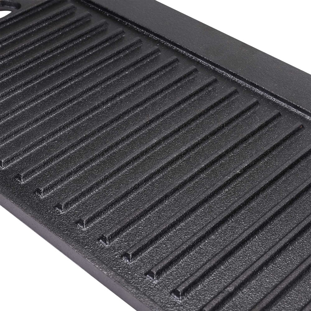 Living and Home Heavy Duty Cast Iron Griddle with Dual Handle 45 x 22cm Image 4